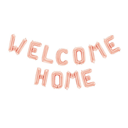 Ensemble de ballons à lettres Welcome Home Rose Gold