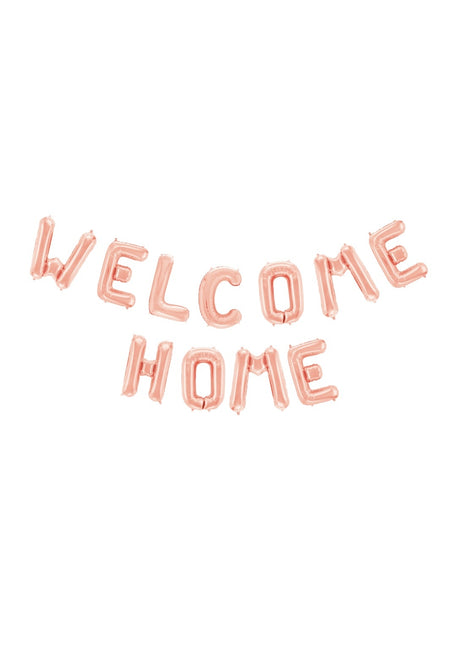 Ensemble de ballons à lettres Welcome Home Rose Gold