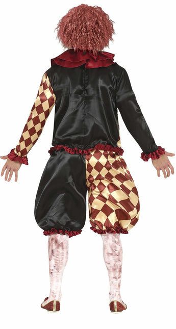 Horror Clown Halloween Costume Men Red