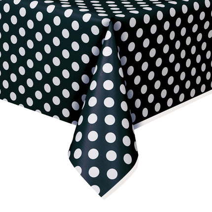 Nappe noire à pois blancs 2.74m