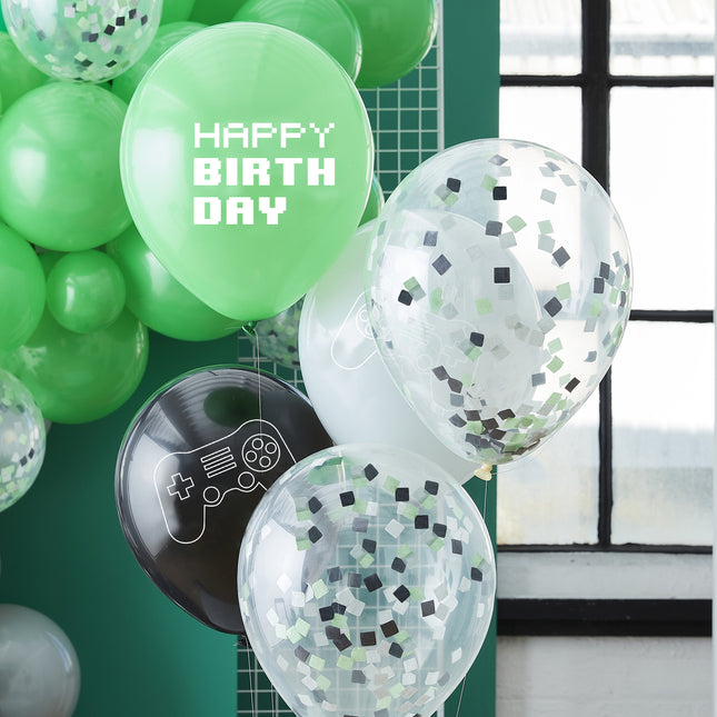 Ballons de jeu Happy Birthday 30cm 5pcs