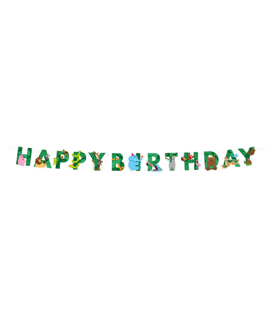 Guirlande de lettres Jungle Happy Birthday 2.5m