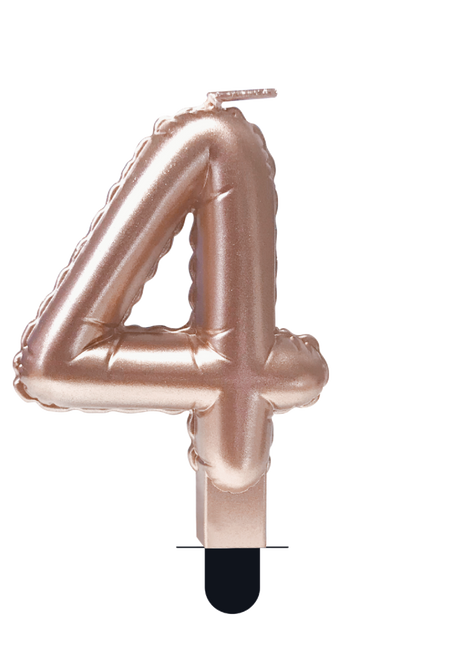 Ballon en feuille de bougie Rose Gold 4 10cm