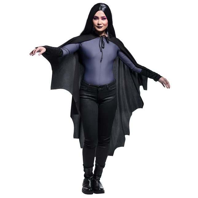 Halloween Cape noire Chauve-souris 120cm