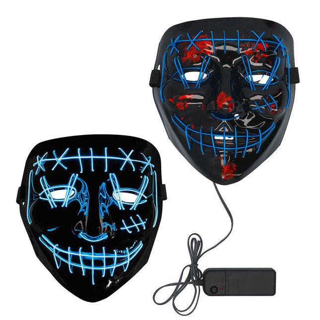 Halloween Masque Led Killer Smile Bleu