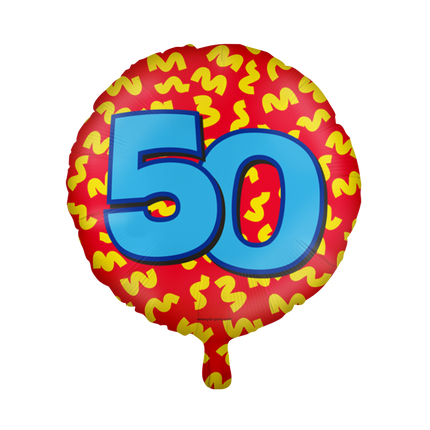 Ballon à l'hélium 50 ans coloré vide 46cm