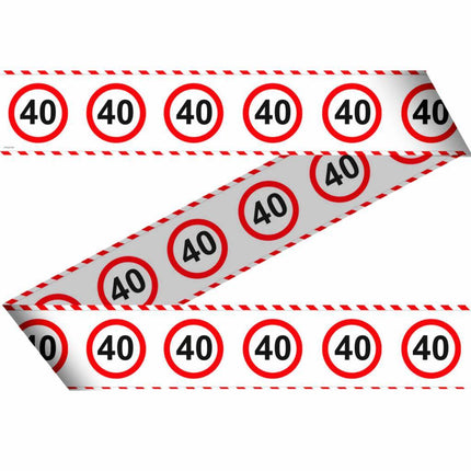 Ruban barrière 40 ans Panneau de signalisation 15m