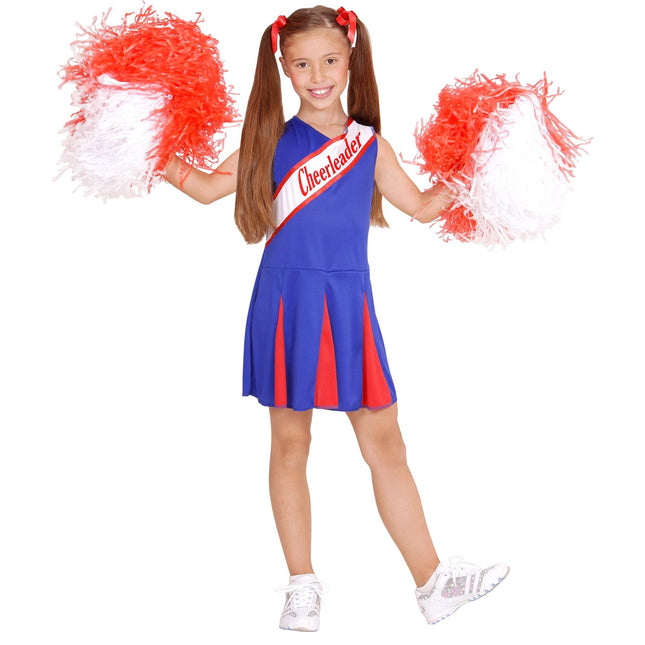 Costume de pom-pom girl Bleu Rouge Fille