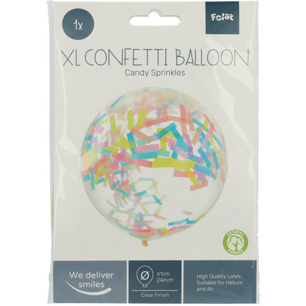 Ballon Confetti Pastel 61cm