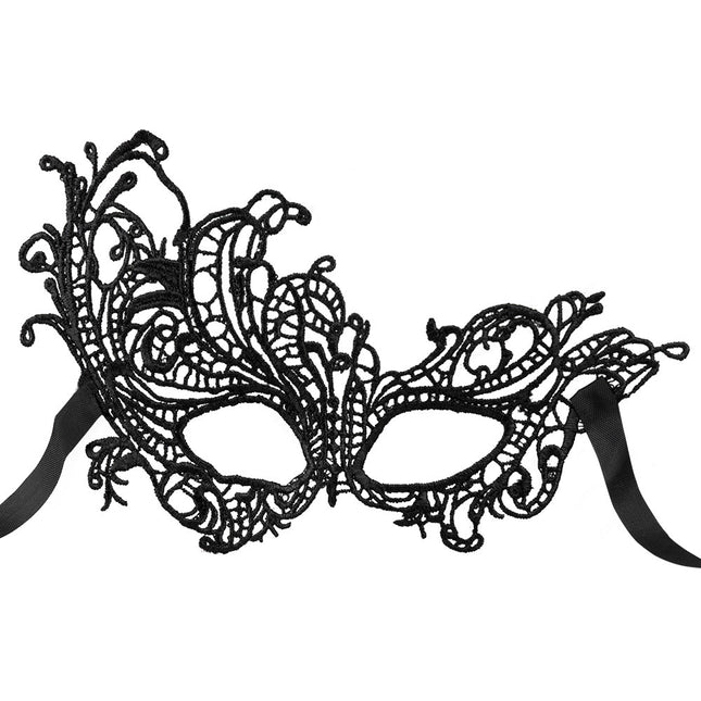 Masque oculaire noir en dentelle