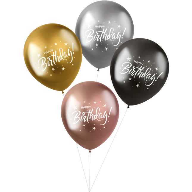 Ballons Happy Birthday 33cm 4pcs