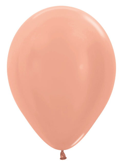 Ballons de baudruche Metallic Rose Gold 30cm 50pcs