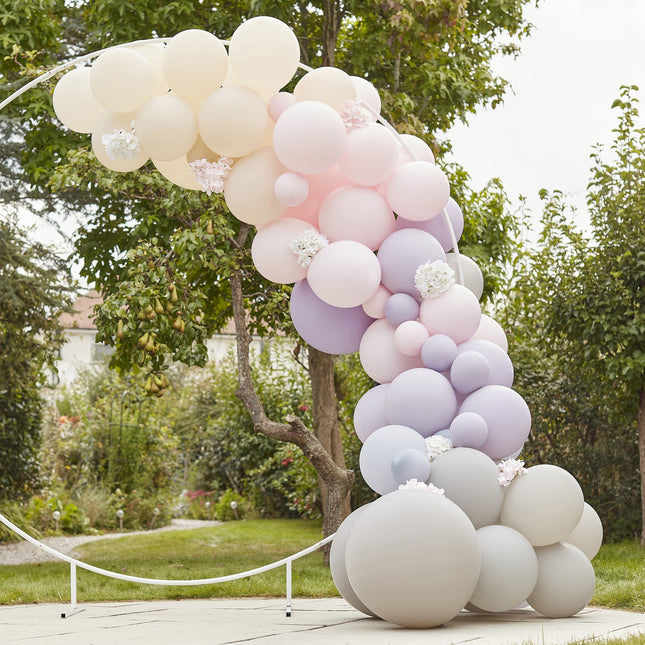 Lilac Grey Pink Balloon Arch Mat XL DIY Set