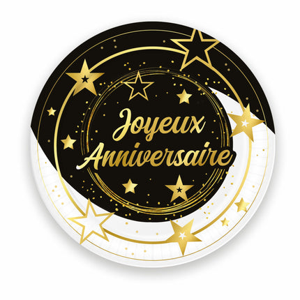 Joyeux Anniversaire Assiettes en papier 23cm 6pcs