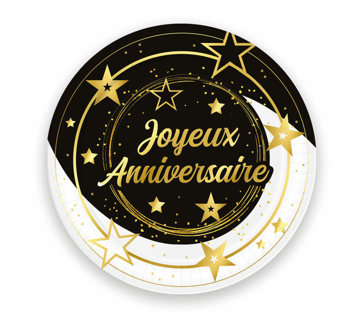 Joyeux Anniversaire Assiettes en papier 23cm 6pcs