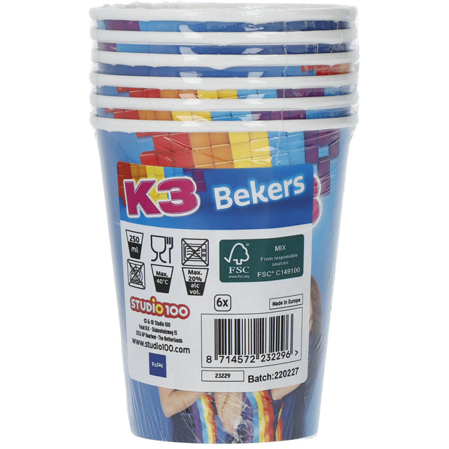 Gobelets K3 250ml 6pcs