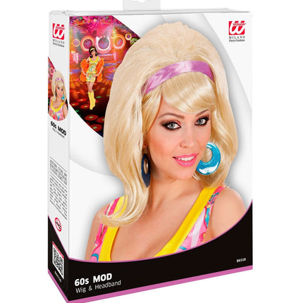 Perruque blonde 60's à la mode