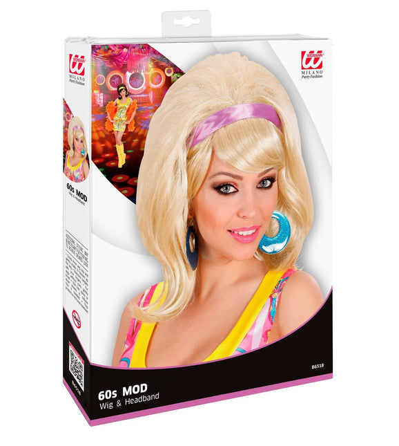 Perruque blonde 60's à la mode