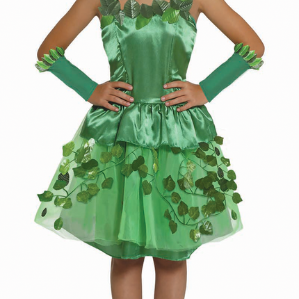 Robe feuilles enfant vert