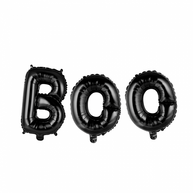 Jeu de lettres pour ballons Boo Black 41cm