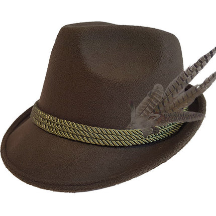 Chapeau Oktoberfest Tiroler Marron