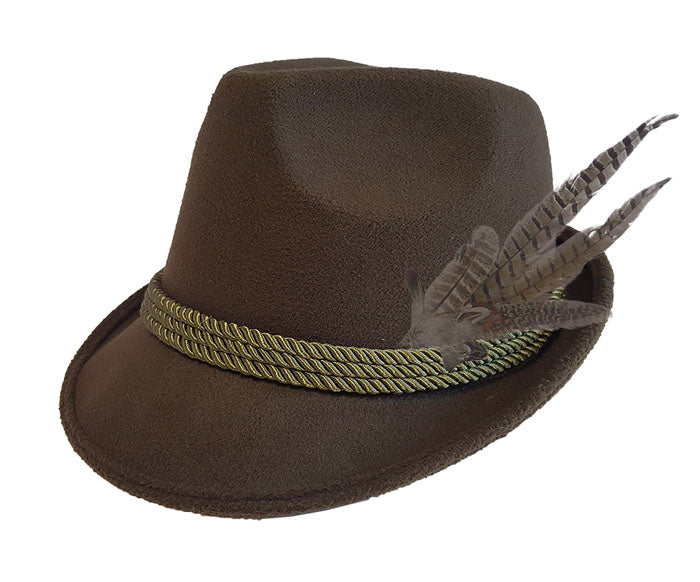 Chapeau Oktoberfest Tiroler Marron