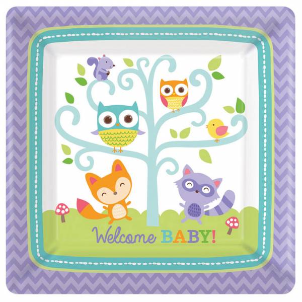 Assiettes de naissance Welcome Baby 26cm 8pcs