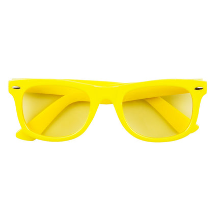 Lunettes de fête jaune fluo