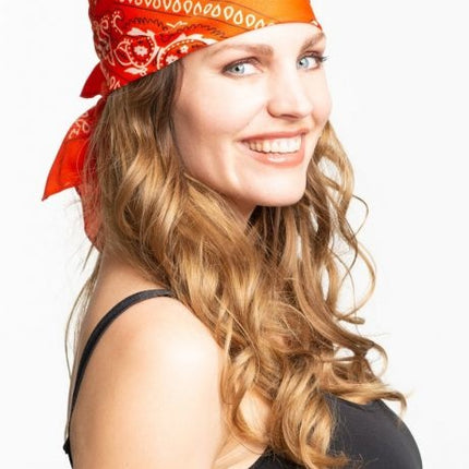 Bandana traditionnel orange 55cm