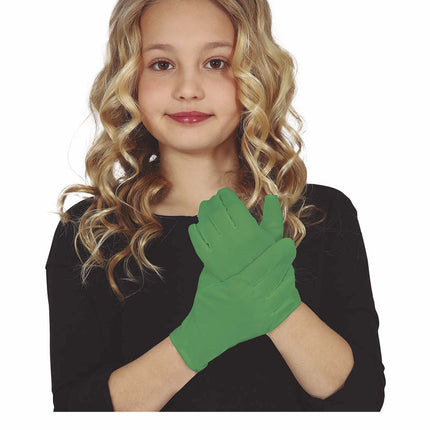 Gants vert foncé Enfant 17cm