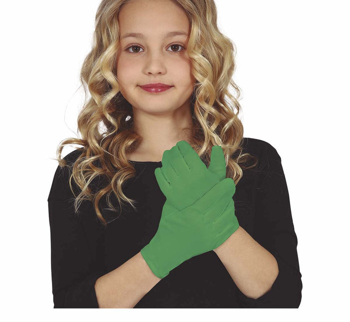 Gants vert foncé Enfant 17cm