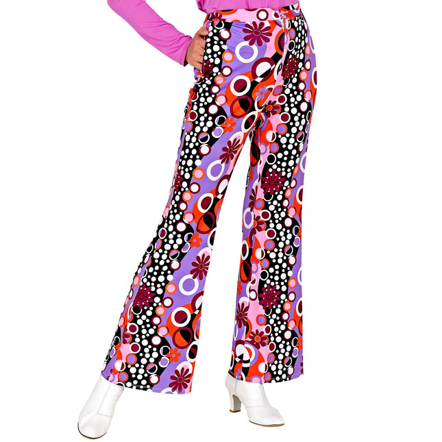 Pantalon Disco 70S Purple Pink Ladies