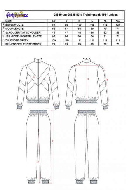 Tracksuit 80`S Style Unisex