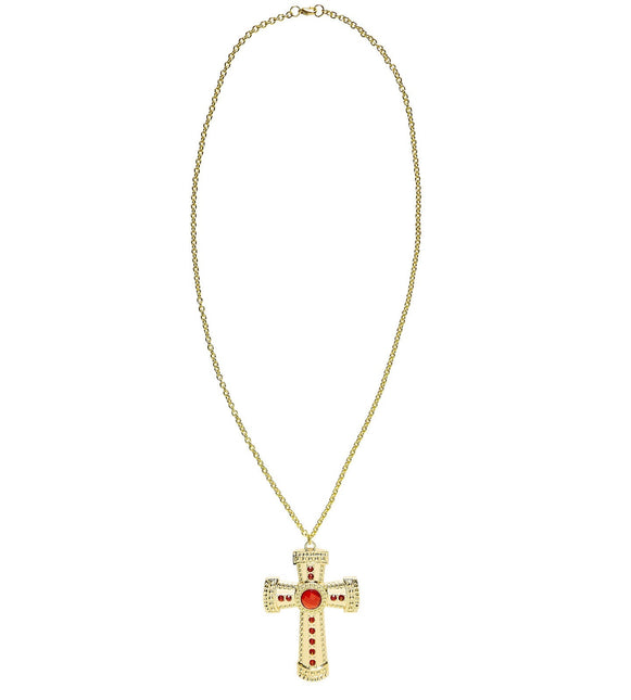 Collier Croix avec pierre précieuse