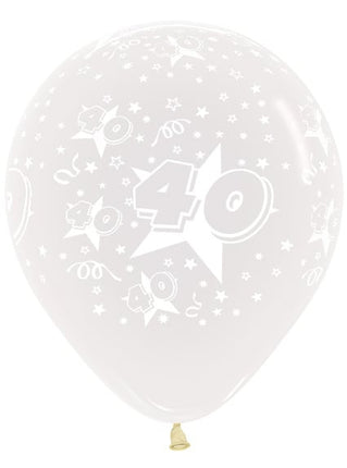 Ballons de baudruche Numéro 40 Transparent 45cm 25pcs