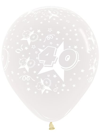 Ballons de baudruche Numéro 40 Transparent 45cm 25pcs