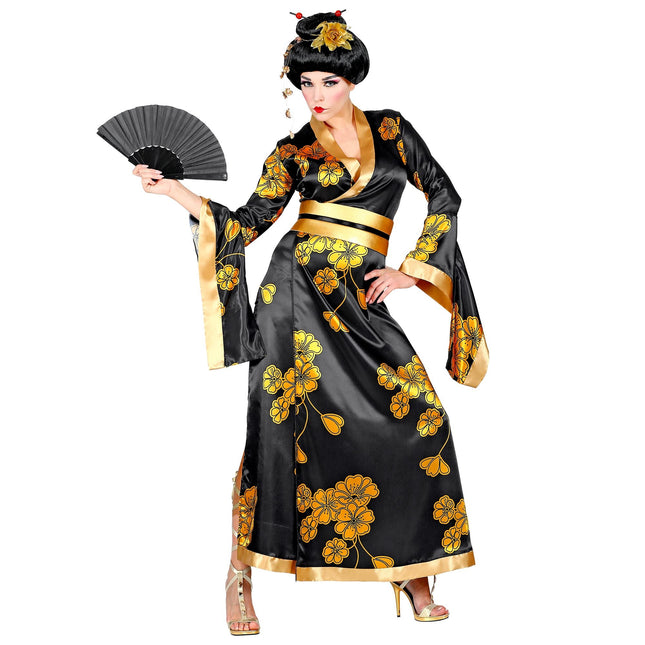 Costume chinois Noir Or Dames