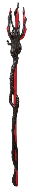 Trident d'Halloween noir et rouge 1,5 m