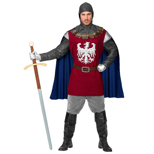 Costume de chevalier avec capuche pour homme