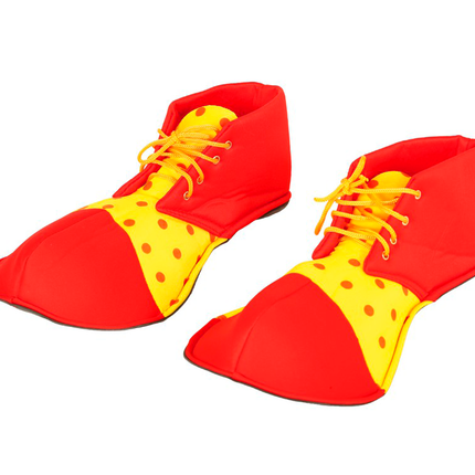 Chaussures de clown Rouge Jaune 36cm