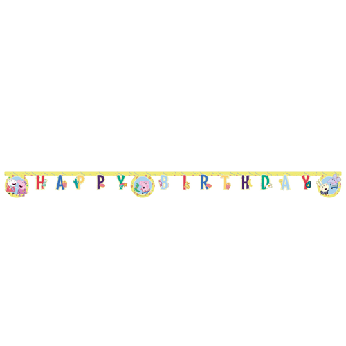 Guirlande de lettres Peppa Pig Joyeux anniversaire 1.2m