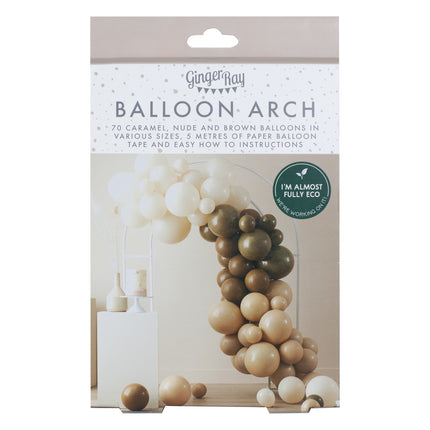 Ensemble d'éventails pour arcs de ballons Taupe Brown Peach DIY