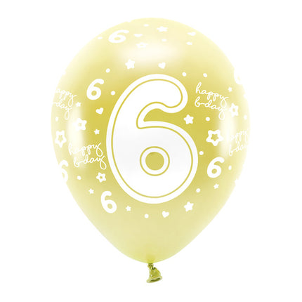 Ballons 6 ans or 33cm 6pcs