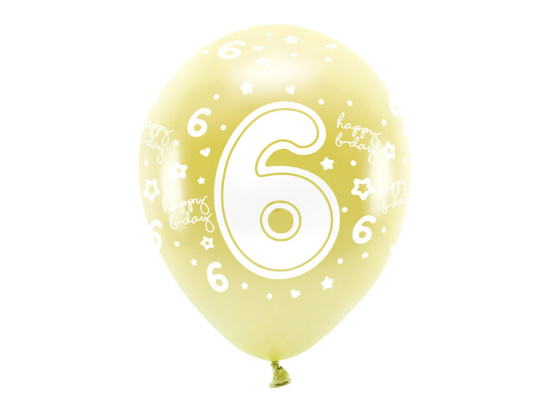 Ballons 6 ans or 33cm 6pcs