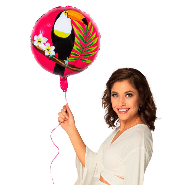 Ballon à hélium Toucan double face vide 45cm