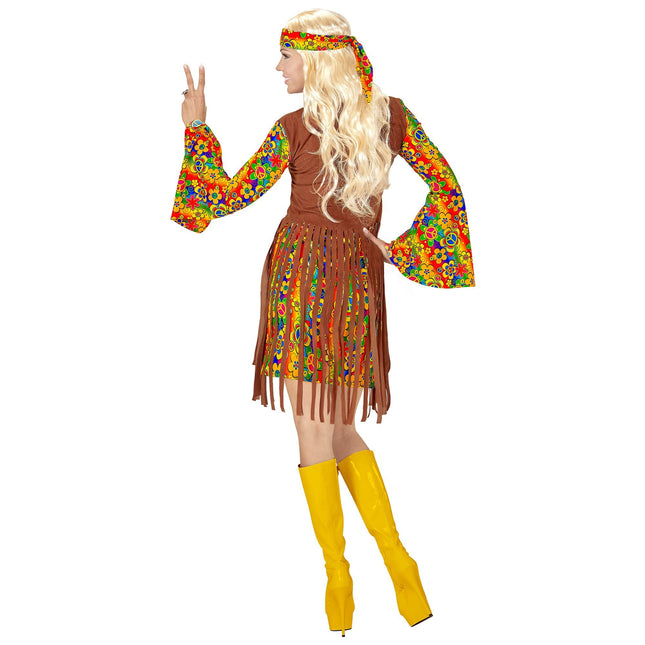 Costume Hippie 60S Dames marron 3 pièces