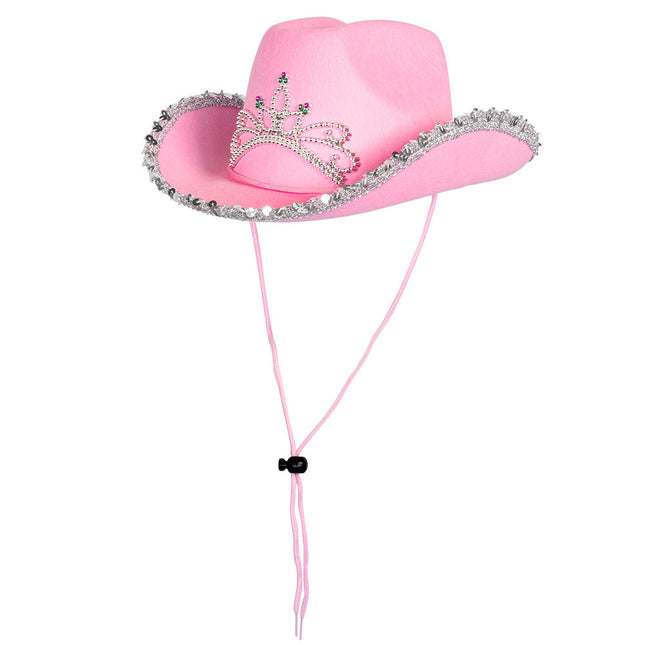 Chapeau de cow-boy rose enfant