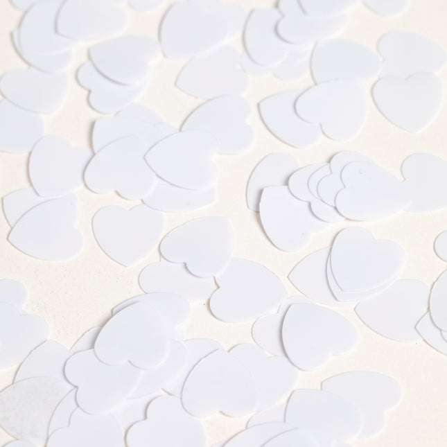 Confetti de table Coeurs blancs