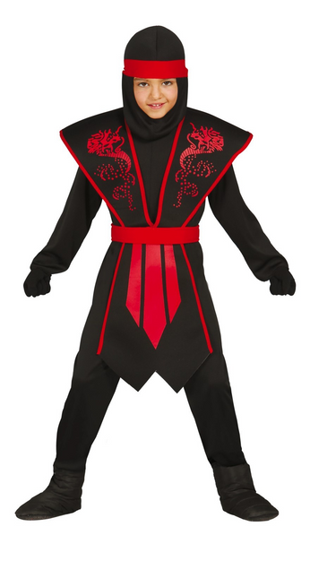 Combinaison Ninja Enfant Rouge Ombre