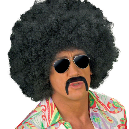 Disco 70S Fausse Moustache Noire